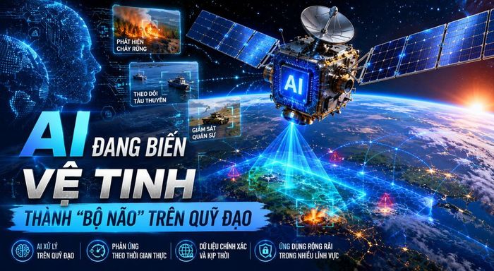 AI thay đổi cách vệ tinh hoạt động ngoài không gian