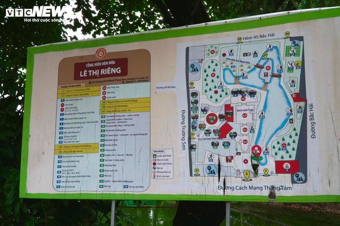 Sơ đồ công viên Lê Thị Riêng.