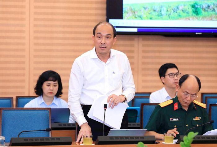 Phó Giám đốc Sở Nội vụ Hà Nội Nguyễn Tây Nam phát biểu. Ảnh: Viết Thành