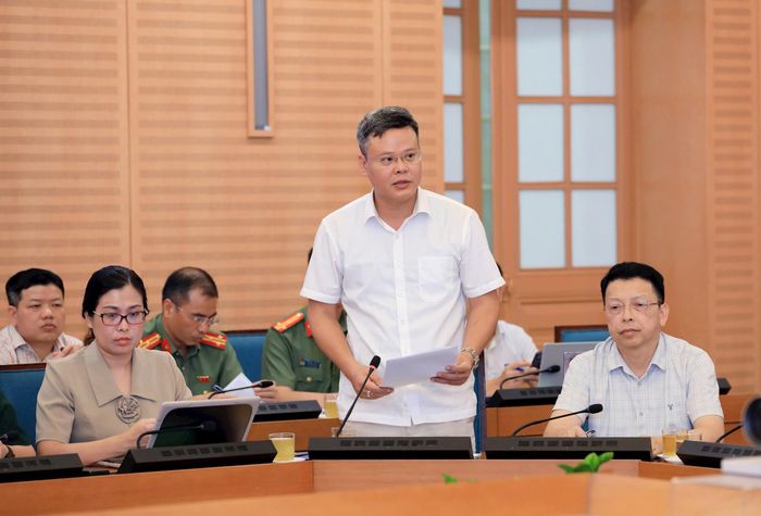 Đại diện lãnh đạo xã Yên Trung phát biểu. Ảnh: Viết Thành
