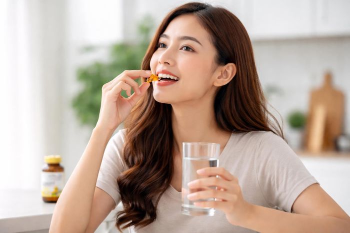 Sau khi uống, nên ngồi hoặc đứng thẳng trong ít nhất 30 phút để trọng lực hỗ trợ giữ dầu và axit ở đúng vị trí trong dạ dày.