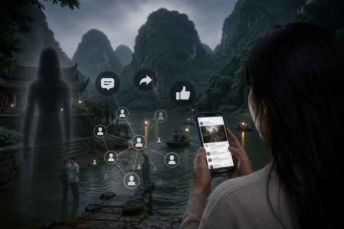 Người dùng MXH cần tránh vô tình tiếp tay cho thông tin gây hoang mang dư luận. Ảnh được thực hiện ở AI.
