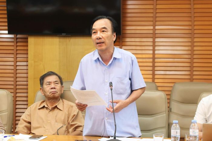 TS Ngô Sách Thực - Chủ tịch Hội Bảo trợ người khuyết tật Việt Nam phát biểu tại Hội nghị.