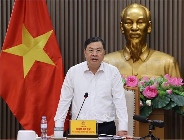 Phó Thủ tướng Thường trực Phạm Gia Túc phát biểu chỉ đạo. Ảnh: TTXVN
