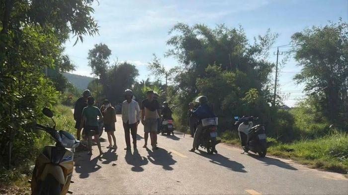 Hiện trường vụ tai nạn giao thông.