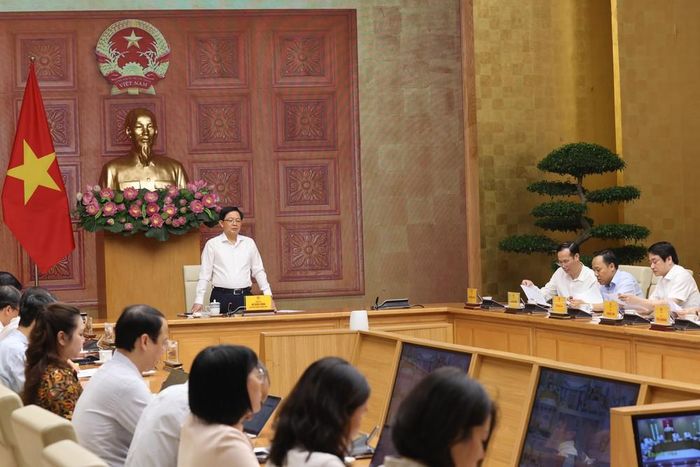 Phó Thủ tướng Hồ Quốc Dũng chủ trì Hội nghị sơ kết đợt cao điểm thực hiện Công điện số 38/CĐ-TTg ngày 05/5/2026 của TTgCP về tập trung chỉ đạo thực hiện quyết liệt các giải pháp đấu tranh ngăn chặn, xử lý hành vi xâm phạm quyền sở hữu trí tuệ. Ảnh: Lâm Khánh - TTXVN