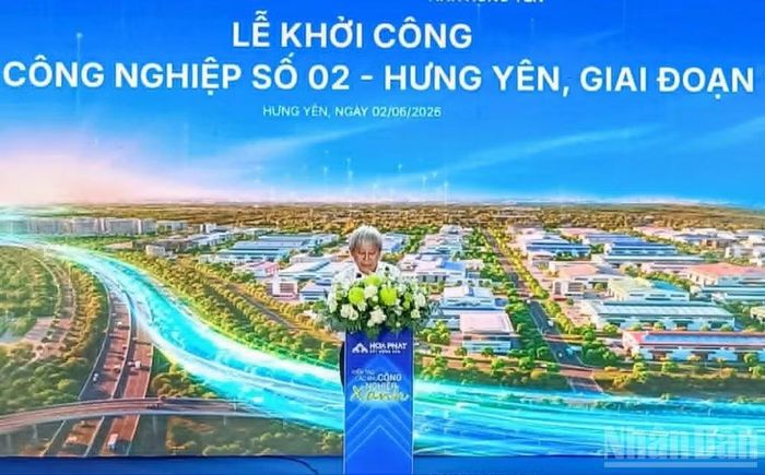 Ông Hoàng Quang Việt, thành viên Hội đồng quản trị Tập đoàn Hòa Phát phát biểu tại sự kiện.