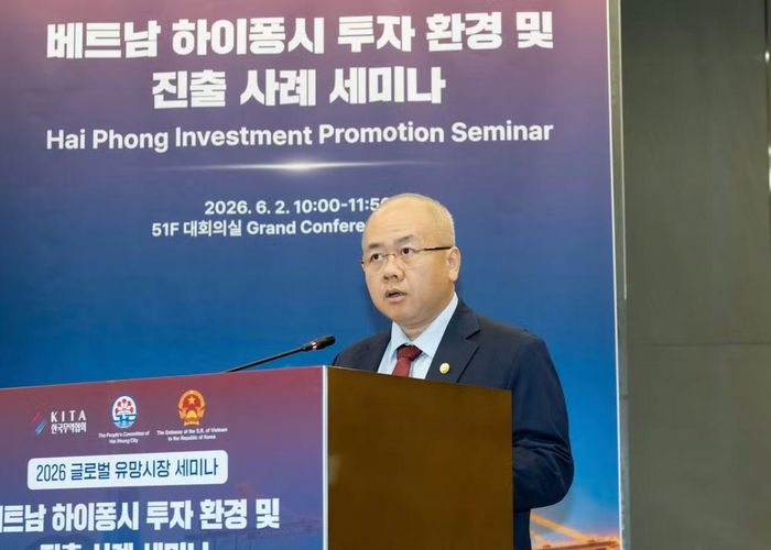 Chủ tịch Ủy ban nhân dân thành phố Hải Phòng Đỗ Thành Trung cho biết, Hải Phòng mong muốn tiếp tục đón nhận làn sóng đầu tư chất lượng cao từ Hàn Quốc, góp phần đưa hợp tác Hải Phòng-Hàn Quốc phát triển thực chất, hiệu quả và bền vững.