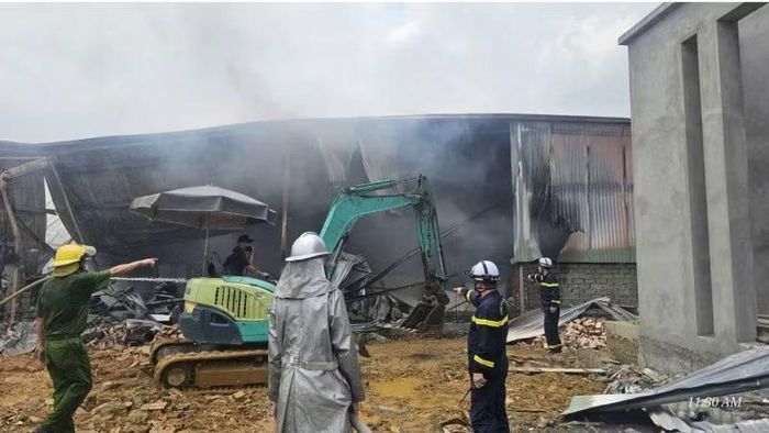 Xưởng gỗ bị cháy có diện tích lớn, đã bị đình chỉ hoạt động từ năm 2022.