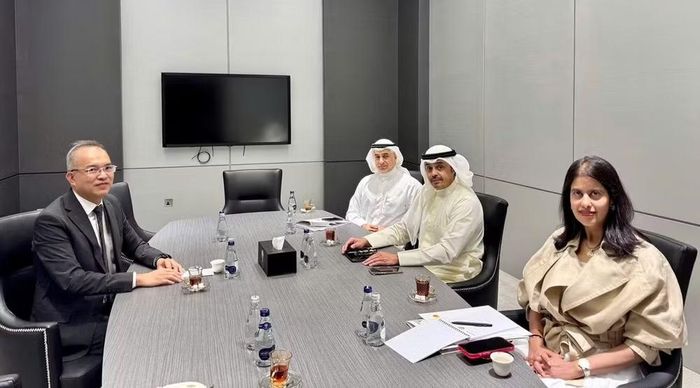 Quang cảnh buổi làm việc. (Ảnh do Đại sứ quán Việt Nam tại Kuwait cung cấp)