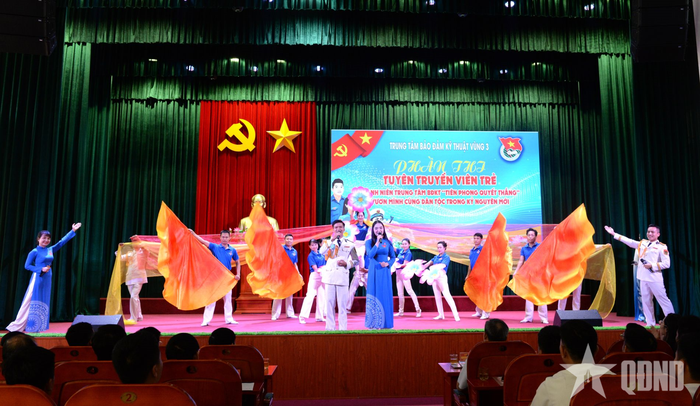 Phần thi tuyên truyền viên trẻ của Trung tâm Bảo đảm kỹ thuật.