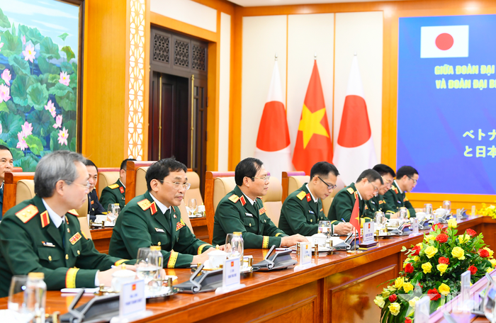  Đoàn Đại biểu Bộ Quốc phòng Việt Nam tại hội đàm. 