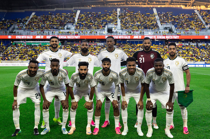  Đội tuyển Saudi Arabia trong trận giao hữu với Ecuador vào tháng 5-2026. Ảnh: SAFF