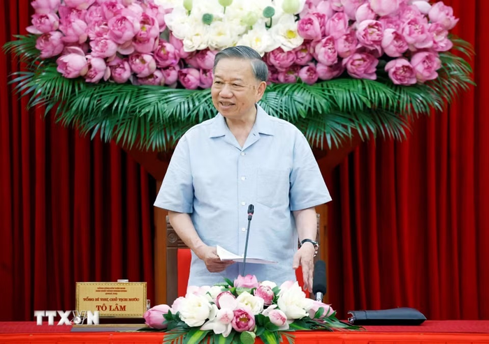 Tổng Bí thư, Chủ tịch nước Tô Lâm phát biểu chỉ đạo. Ảnh: TTXVN