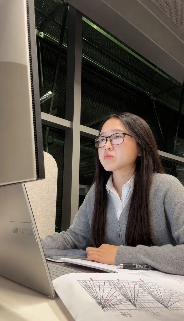Thùy Nhung trải nghiệm môi trường học tập hiện đại tại Đại học Auckland với cơ sở vật chất thuận lợi cho việc tự học và nghiên cứu.