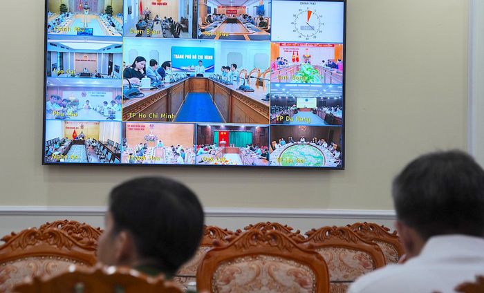 Hội nghị được thực hiện trực tuyến tới Bộ ngành Trung ương và 34 tỉnh thành trên cả nước. ẢNH QUANG HUY