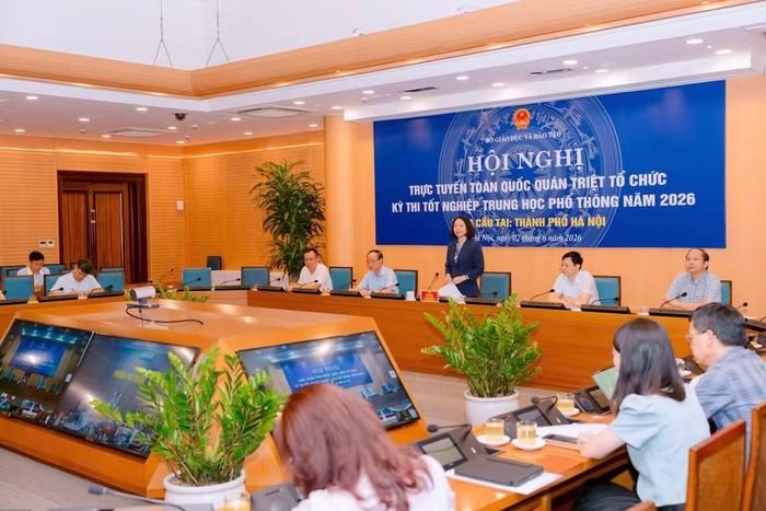 Quang cảnh hội nghị điểm cầu tại TP Hà Nội.