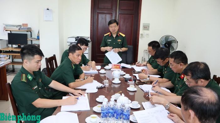 Đại tá Lê Mạnh Trường, Phó Cục trưởng Cục Điều tra Hình sự phát biểu tại buổi kiểm tra. Ảnh: Trường Giang