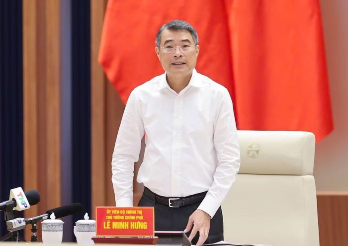 Thủ tướng Lê Minh Hưng phát biểu tại buổi làm việc.