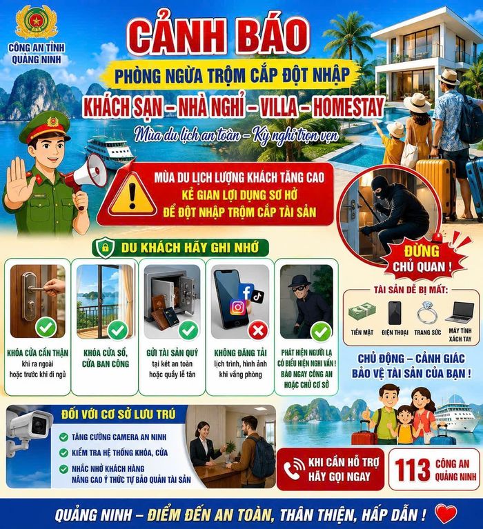 Người dân cần cảnh giác, không chủ quan khi đi du lịch.