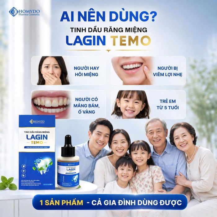  Chỉ với 2-4 giọt mỗi ngày, Lagin Temo giúp kiểm soát vi khuẩn khoang miệng hiệu quả sau bữa ăn