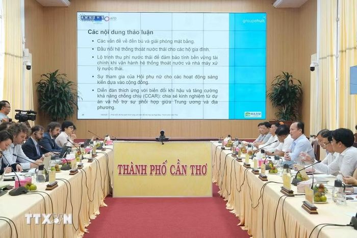 Quang cảnh buổi làm việc. (Ảnh: Thanh Liêm/TTXVN)