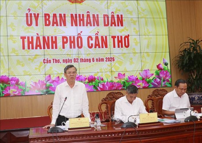 Ông Trương Cảnh Tuyên, Chủ tịch UBND TP Cần Thơ phát biểu.