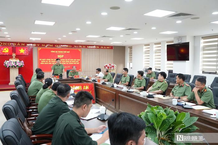 Hội nghị do Thiếu tướng Nguyễn Thanh Tuấn, Giám đốc Công an Tp.Huế, Trưởng Ban tổ chức Hội thao khu vực II và Thiếu tướng Lê Hồng Hiệp, Phó Cục trưởng Cục Công tác chính trị, Bộ Công an, Phó Trưởng Ban Chỉ đạo Hội thao Bộ Công an, Phó Trưởng Ban Thường trực Ban tổ chức Hội thao khu vực II đồng chủ trì.