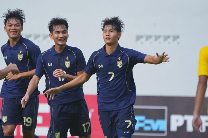 U19 Thái Lan khởi đầu ấn tượng tại U19 Đông Nam Á 2026 khi đánh bại U19 Brunei với tỷ số đậm 9-0 ở lượt trận đầu tiên bảng B. Ảnh: FAT