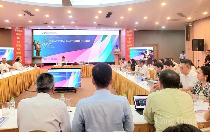 Báo cáo Dòng chảy pháp luật kinh doanh là ấn phẩm nghiên cứu thường niên của VCCI. Ảnh: NH