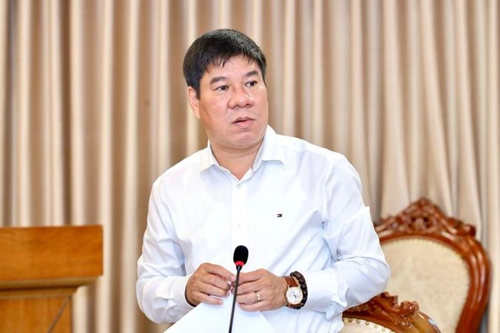 Ông Huỳnh Văn Chương, Cục trưởng Cục Quản lý chất lượng phát biểu tại hội nghị. Ảnh: Bộ Giáo dục và Đào tạo