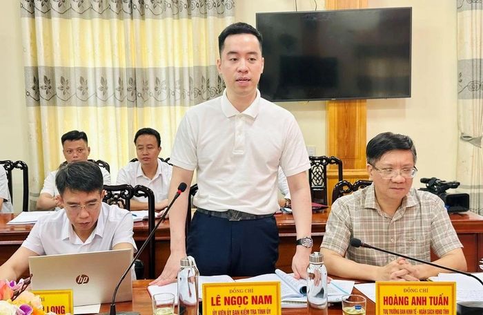 Thành viên Đoàn giám sát phát biểu tại buổi làm việc.