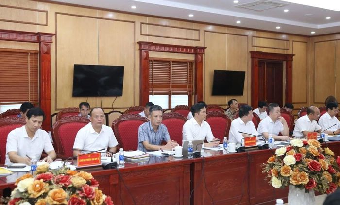 Các đại biểu dự buổi làm việc.