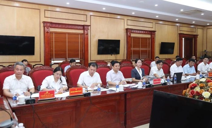 Các đại biểu dự buổi làm việc.