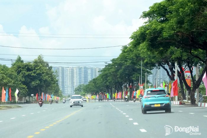 Đại lộ Nguyễn Hữu Cảnh sau khi hoàn thành xây dựng đoạn 2 sẽ hình thành tuyến kết nối mới giữa thành phố Đồng Nai với Thành phố Hồ Chí Minh thông qua đường cao tốc Thành phố Hồ Chí Minh - Long Thành - Dầu Giây. Ảnh: Phạm Tùng