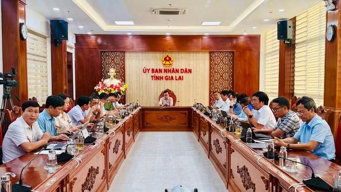  Quang cảnh hội nghị tại điểm cầu tỉnh Gia Lai. Ảnh: Hoàng Vũ 
