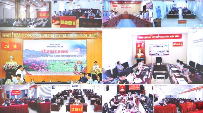 Quang cảnh Lễ phát động tại các điểm cầu.