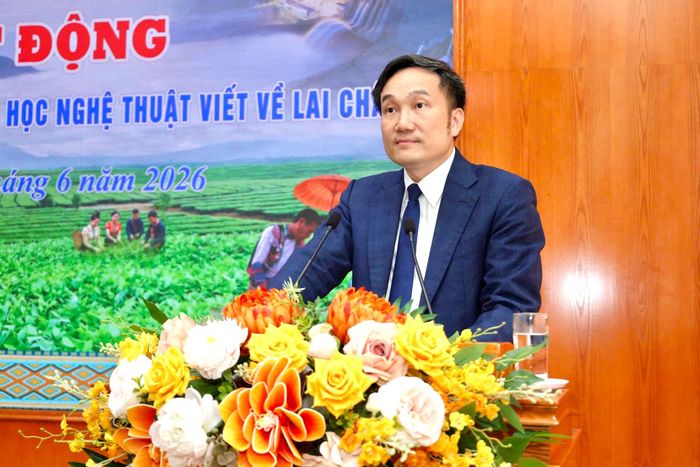 Đồng chí Nguyễn Tuấn Anh - Ủy viên dự khuyết Ban Chấp hành Trung ương Đảng, Phó Bí thư Thường trực Tỉnh ủy phát biểu chỉ đạo tại lễ phát động cuộc thi.