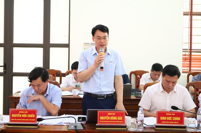 Lãnh đạo Báo và Phát thanh, Truyền hình phát biểu tại buổi làm việc
