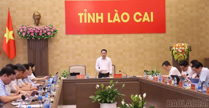 Đồng chí Nguyễn Tuấn Anh - Phó Bí thư Tỉnh ủy, Chủ tịch UBND tỉnh kết luận hội nghị.