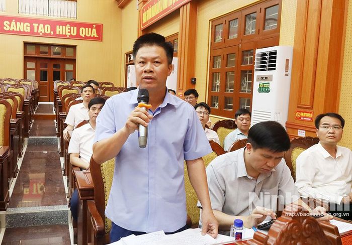 Đại diện lãnh đạo Sở Nông nghiệp và Môi trường phát biểu tại hội nghị.