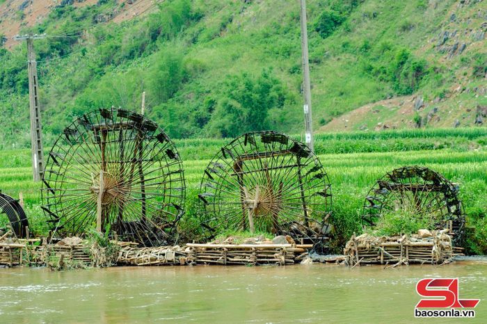 Những cọn nước bản Nong Lạnh, xã Lọng Hẹ đưa nước từ suối lên tưới tiêu những thửa ruộng .