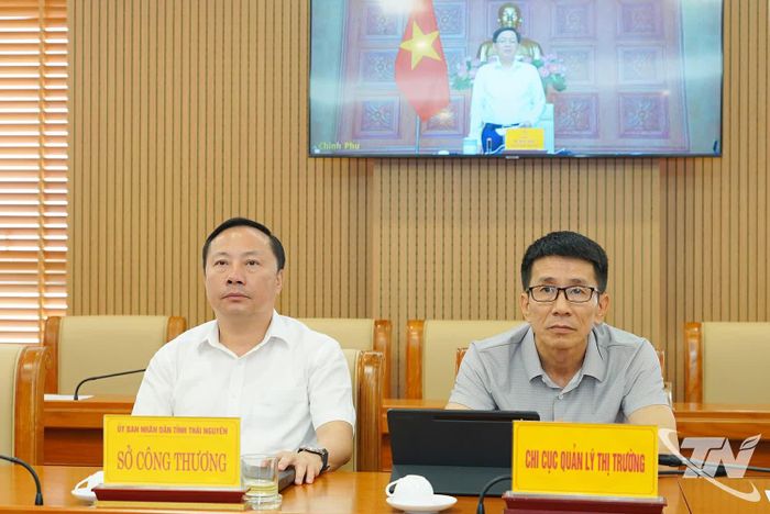 Đại diện các sở, ngành dự Hội nghị tại điểm cầu Thái Nguyên.