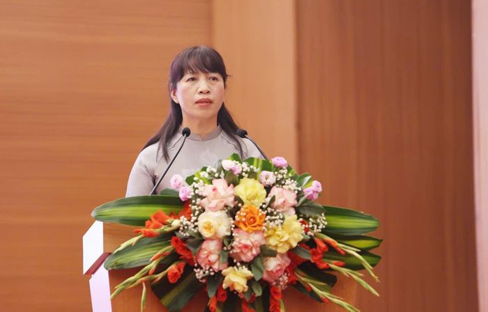 Bà Nguyễn Thị Hồng Thúy - Phó GĐ Sở VHTT&DL tỉnh Phú Thọ phát biểu