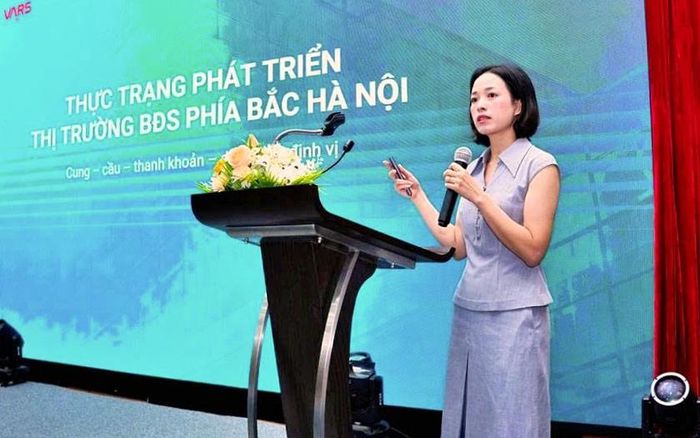 Bà Phạm Thị Miền - Phó Viện trưởng Viện Nghiên cứu đánh giá thị trường bất động sản Việt Nam.