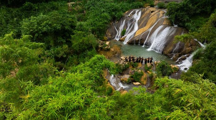 Thác Nà Pheo, xã Độc Lập.