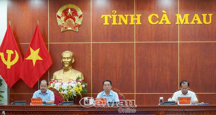 Tại điểm cầu Cà Mau, tham dự có các đồng chí: Lữ Quang Ngời, Phó Bí thư Tỉnh ủy, Chủ tịch UBND tỉnh; Nguyễn Minh Luân, Ủy viên Ban Thường vụ Tỉnh ủy, Phó Chủ tịch UBND tỉnh.