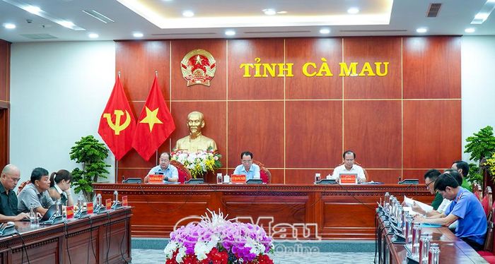  Đại biểu dự hội nghị tại điểm cầu Cà Mau.