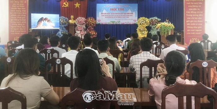 Quang cảnh Hội thi Báo cáo viên, Tuyên truyền viên giỏi xã Phong Thạnh năm 2026.