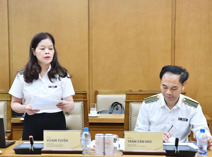 Cuộc kiểm toán do bà Đỗ Kim Tuyến - Trưởng phòng, KTNN chuyên ngành VI làm Trưởng đoàn. Ảnh: N.Lộc